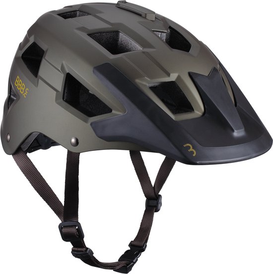BBB Cycling MTB Helm Nanga - Met Bevestiging voor Camera of Verlichting - Wasbare Padding - Fietshelm Volwassenen: Heren & Dames - Mat Olijf Groen - M - BHE-54 van BBB Cycling