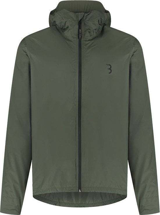BBB Cycling MultiShield Regenjas Fiets: Urban & Sport - Waterdicht 10K en Ademend - Heren & Dames Fietsjas - Olijfgroen - Maat XXL - BBW-475