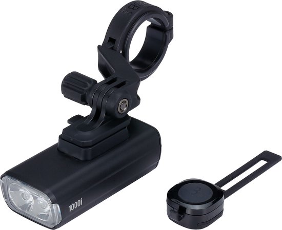 BBB Cycling NanoStrike 1000i Plus Koplamp Fiets - Met Afstandsbediening – 1000 Lumen – USB Oplaadbaar – Brandtijd: 50 uur – IPX6 Regenbestendig – Fietsverlichting Racefiets & Mountainbike – BLS-267i