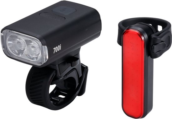 BBB Cycling NanoStrike 700i Combo Voorlicht & Achterlicht Set – 700 Lumen – USB Oplaadbaar – IPX6 Regenbestendig – Fietsverlichting Racefiets & Mountainbike – BLS-266i
