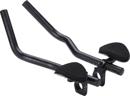 BBB Cycling Opzetstuur Racefiets - Verstelbaar Ligstuur Aluminium - Opzetstuur met Armsteun - Tijdritstuur - Triathlon Stuur - Compatibel met 25.4 of 31.8mm Fietsstuur - AeroBase BHB-52