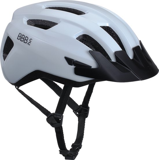 BBB Cycling Racefiets Helm - Medium: 52 - 58 CM - Wielrennen, MTB & Stadfiets - Wasbare Padding - Met Bevestiging Achterlicht - Fietshelm Dames & Heren - Glanzend Wit - Condor 2.0 BHE-173 van BBB Cycling