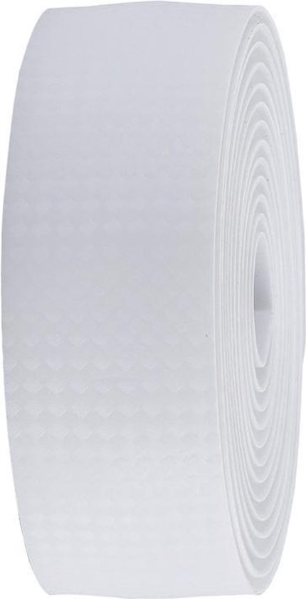 BBB Cycling RaceRibbon Carbon Stuurlint Racefiets - Extra Grip - Stuurtape Zelfklevend - Lengte: 200cm - Dikte: 2.5mm - Incl. Stuurdoppen - Wit - BHT-04