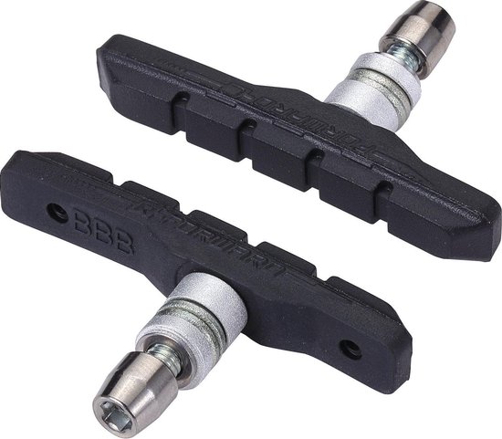 BBB Cycling Remblokjes Fiets - VeeStop - Velgrem - Compatibel met Stadsfiets & Mountainbike - V-Brake Remblokken - Zwart - BBS-04 van BBB Cycling