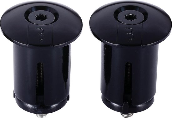 BBB Cycling ScrewOn Stuurdoppen Racefiets - Opschroefbare Stuurdoppen - Voor ⌀ 18 - 22mm Sturen - Per paar - Zwart - BHT-96 van BBB Cycling