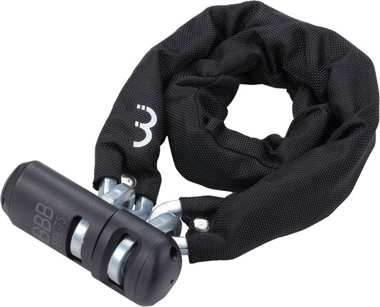 BBB Cycling SecureChain ART 2 Fietsslot - Kettingslot Fiets - Sold Secure Silver - Zwart - 90 x 0,9 cm - BBL-75 van BBB Cycling