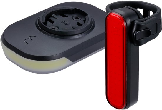BBB Cycling Slice 300 Combo Voorlicht & Achterlicht Set – 300 Lumen – USB Oplaadbaar – Garmin Ready - IPX6 Regenbestendig - Fietsverlichting Racefiets & MTB – BLS-282