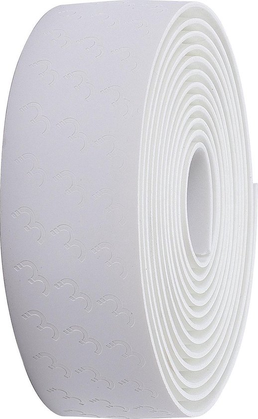 BBB Cycling Stuurlint Racefiets - Maximale Grip - Zelfklevend Stuurlint - Lengte: 200cm - Dikte: 2.5mm - Incl. Stuurdoppen - Wit -UltraRibbon BHT-15
