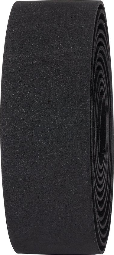 BBB Cycling Stuurlint Racefiets - Zelfklevend Stuurtape met Stretch Materiaal - Antislip - Lengte: 200cm - Dikte: 2mm - Inclusief Stuurdoppen - Zwart Eco - RaceRibbon BHT-01ECO