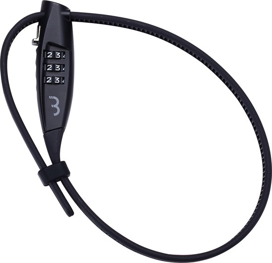 BBB Cycling Zip-Ty Fietsslot - Lichtgewicht Zip-Tie Slot - 3 Cijfers Combinatieslot - Zwart - BBL-57 van BBB Cycling