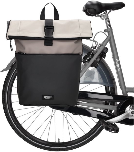 Beagles Originals Bicycle Waterproof Laptop Rugzak - Fietstas - Weersbestendig - 15,6 inch - 27.5 L - Grijs van Merkloos