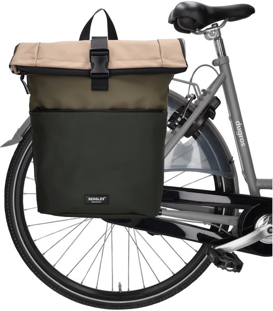 Beagles Originals Bicycle Waterproof Laptop Rugzak - Fietstas - Weersbestendig - 15,6 inch - 27.5 L - Olijfgroen van Merkloos