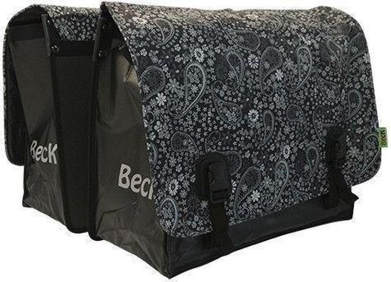 BECK Classic - Dubbele Fietsstas - Blackish Pattern - 46L van Merkloos