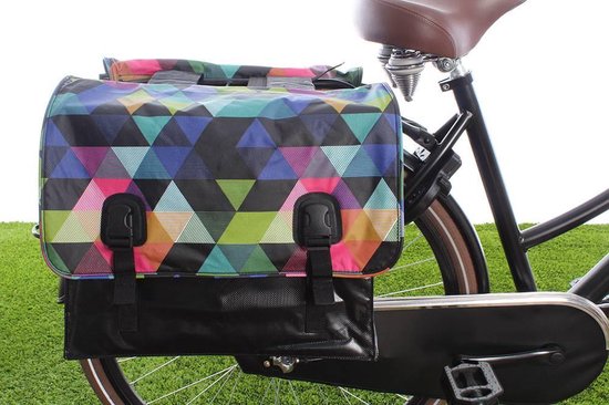 BECK Classic - Dubbele Fietsstas - Colored Triangles - 46L van Beck.