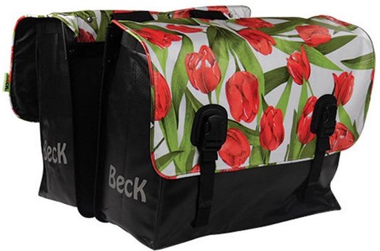 BECK Classic - Dubbele Fietsstas - Tulips Red - 46L van Beck.