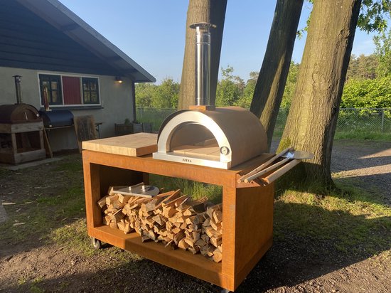 BEEK - Corten 70 - pizzaoven - houtgestookt - Cortenstaal - tot 2 pizza's tegelijk van BEEK