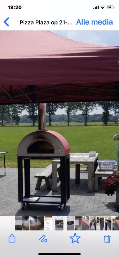 BEEK - Grande - pizzaoven - houtgestookt - Rood - tot 4 pizza's tegelijk van BEEK