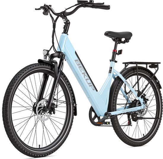 BEKUP V28 E-bike - 75km actieradius - 36V 14.5Ah accu - Topsnelheid 25 km/u - Blauw