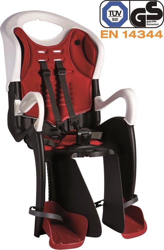 Bellelli Tiger - Tiger fietsstoeltje achter - wit rood clamp van BELLE