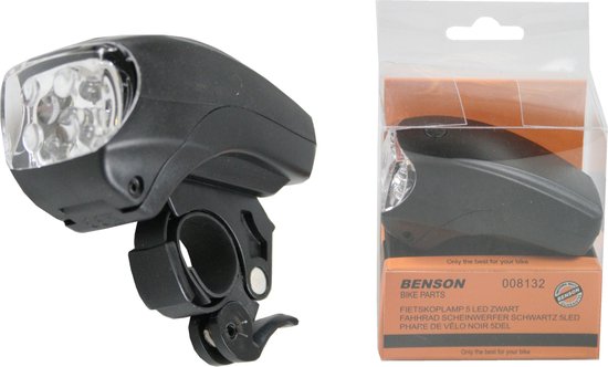 Benson Fietskoplamp - LED - op batterij - voorlicht - fietslamp