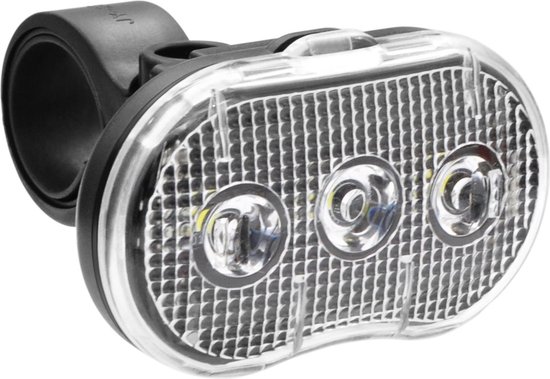 Benson Fietslamp - LED - wit - waterbestendig - 3 functies - incl. batterijen