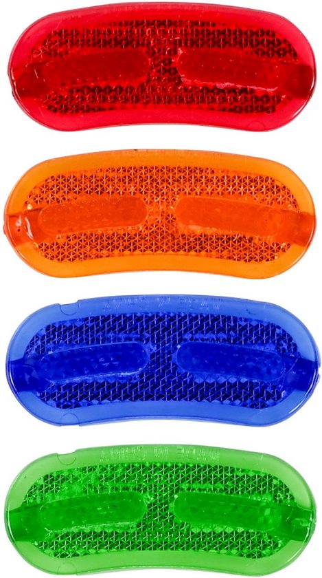 Benson Fietsspaken reflectoren - kleurrijke clips - set van 4 - extra zichtbaarheid van Benson