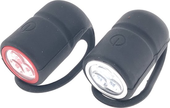 Benson Fietsverlichting set - waterdicht silicone - 3 leds - voor- en achterlicht - 3 standen