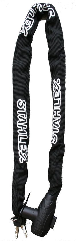 Benson Kettingslot - gehard staal - cilinderslot - Ø 5.5 x 1000 mm - zwart - 2 sleutels van Benson