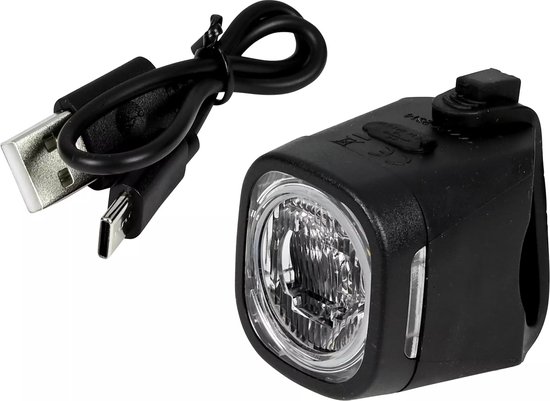 Benson LED fietslamp - wit - USB oplaadbaar - waterbestendig