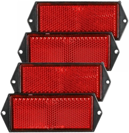 Benson Reflector - set 4x - rood - schroefbevestiging - 100 x 40 mm van Merkloos