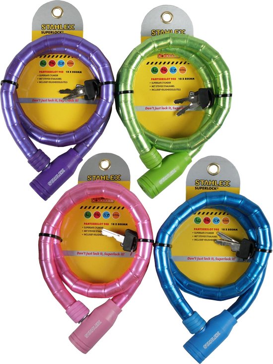 Benson Robuust pantserslot - gehard staal - Ø 18 mm - 800 mm - kleurenmix van Benson