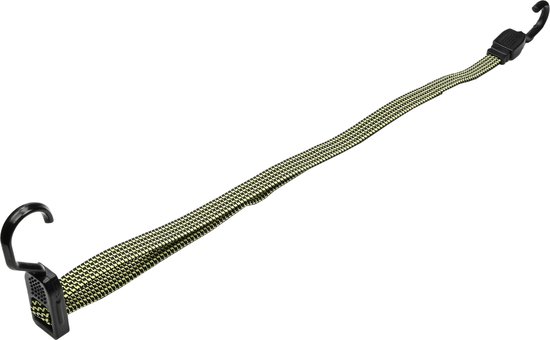 Benson Verstelbaar spanelastiek met haak - 25 tot 115 cm - groen/zwart - roestbestendig van Benson