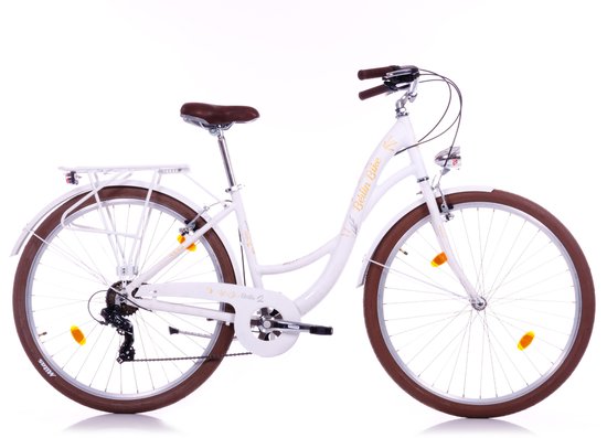 Berlin Bike Bella 2 28 Zoll 44 cm Dames 7-Gang V-Brakes wit