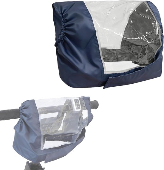 Beschermhoes voor fietsdashboard, geschikt voor 4-wielige mobiliteitsscooter - Elektrische rolstoel voor ouderen Bescherm accessoires tegen stof, vuil, regen en zon transparant, lichtgewicht, waterdicht, donkerblauw - Cyslmuk®