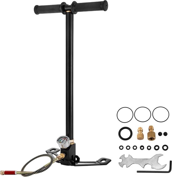 Betaalbare Goederen® Fietspompen - 3-traps PCP-pomp - 30 MPa 4500 PSI met manometer - Bandenpomp Met Drukmeter van Beta