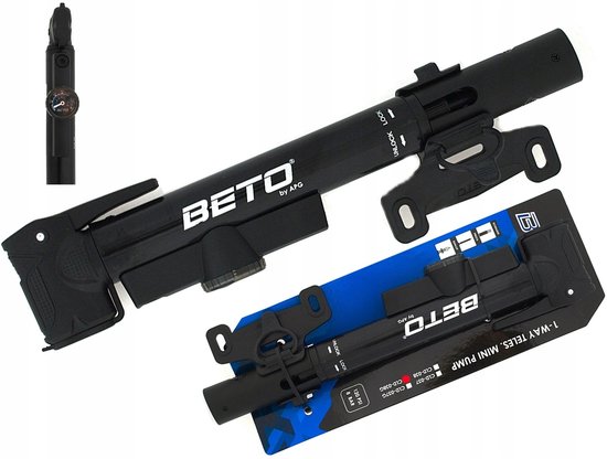 Beto CLD-038G Mini Fietspomp met Manometer - Universele Ventielen