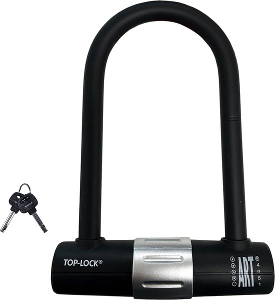 Beugelslot Top Lock 180x245mm - ART4 - fiets slot - scooter slot - wiel slot van Top Lock