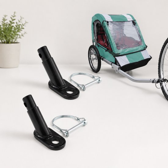 Bicycle accessories - 2 Stuks - Koppelstuk Voor Fietskar - fietsadapter - Hondenfietskar koppeling -Fietsaanhangerhaakconnector - geschikt voor kinderfietsaanhangers, bagage- en huisdierfietsaanhangers