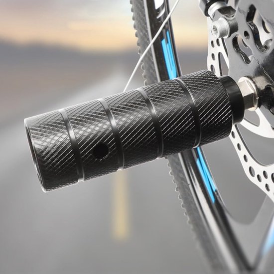 Bicycle Pegs - BMX Stunt Pegs - Rear Axle Foot Pegs - Geschikt voor Voor- of Achteras van Fietsen - Voor Wegfietsen en Mountainbikes - Set van 2 - Zwart