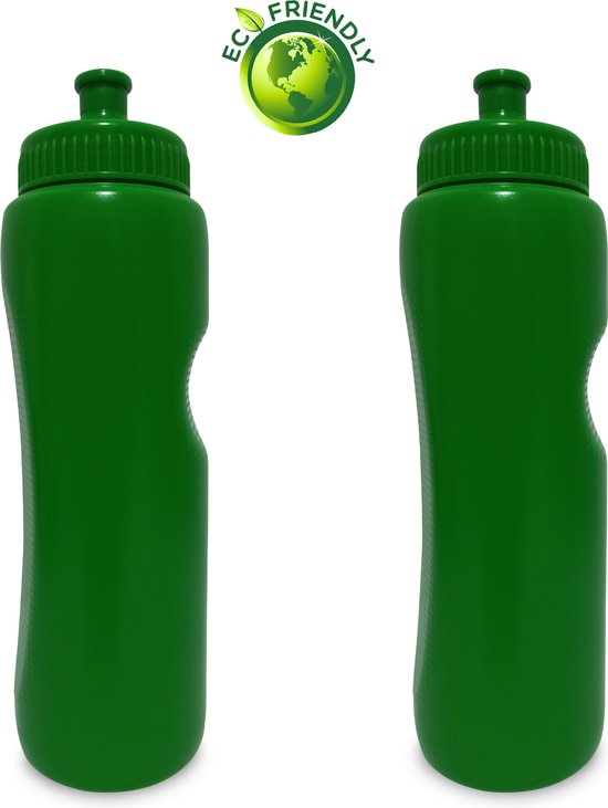 Bidon 2 x 1 Liter - Drinkbus kinderen/volwassenen - Drinkfles Groen van Bidon