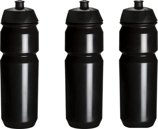 Bidon 3x Tacx Zwart met trektuit dop