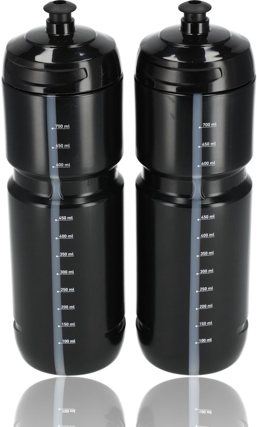 Bidon 800 ml Fiets 2 stuks – Lichtgewicht Sportfles BPA-vrij – Fitness Waterfles – Geschikt voor Alle Bidonhouders – Vaatwasbestendig – Shakebeker – Recyclebaar & Sterk van Merkloos