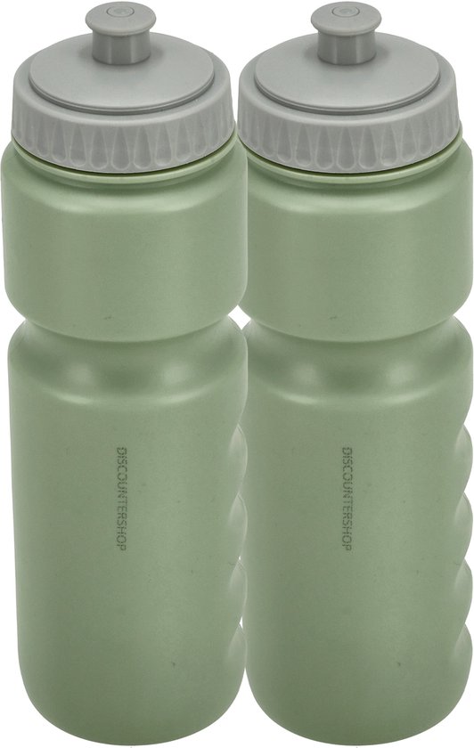 Bidon 800 ml Set van 2 – Fiets Bidon en Sportfles – BPA-vrij – Geschikt voor Alle Bidonhouders – Waterfles voor Fitness en Wielrennen – Mintgroen van Merkloos