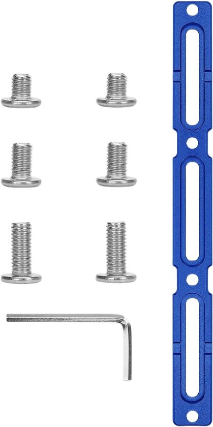 Bidon Houder - Fleshouder Beugel - Fietsen - Verstelbaar - 16 x 6 x 1 cm - Lang blauw