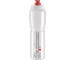 bidon Jet 950 ml polyethyleen transparant/rood