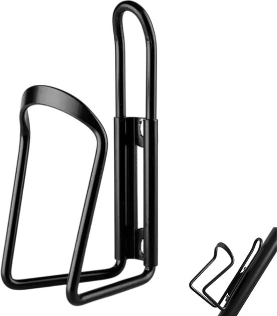 Bidonhouder - Bidonhouder voor mountainbike - Bidonhouder - Bekerhouder van aluminiumlegering - Fietsaccessoires - Geschikt voor racefietsen, mountainbikes en vouwfietsen - Zwart - 14,5*7,5 cm