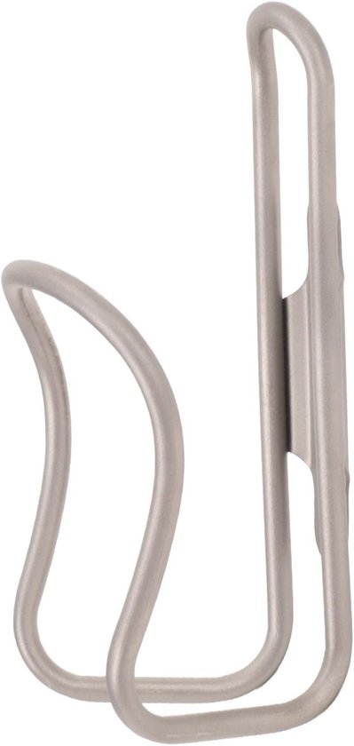 Bidonhouder - Fleshouder Fiets - Veilig Fles Vervoeren - Lichtgewicht Ti-legering - 16 x 9 x 8 cm - Zilverkleurig