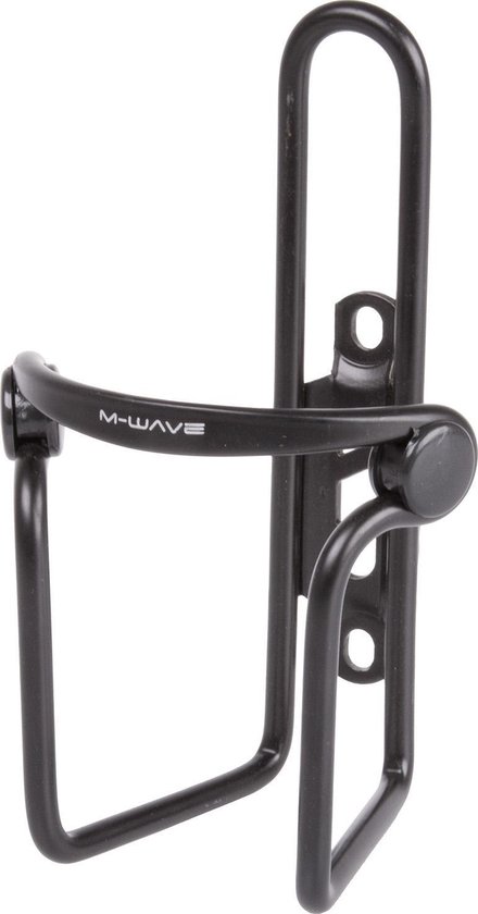 Bidonhouder M-Wave aluminium met PVC klemmen - zwart