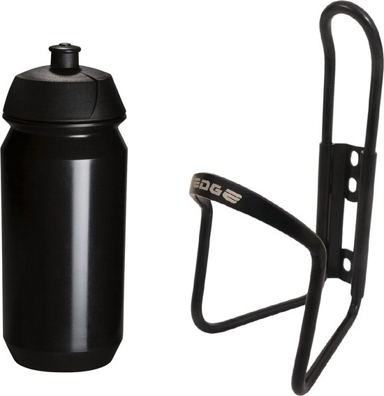 Bidonhouder met Bidon Tacx 500cc - Zwart - Aluminium Racefiets Mountainbike van Bidon