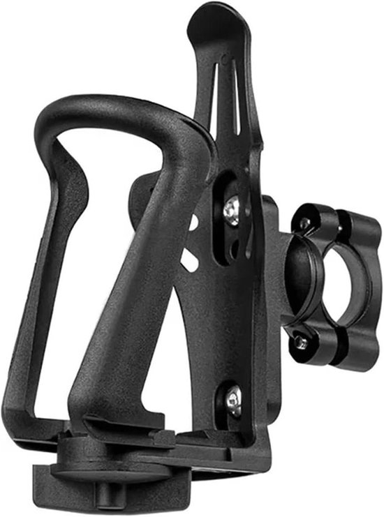Bidonhouder Motor - Flessenhouder Fiets - Dranken Meenemen - Verstelbare Breedte - 55-78mm Diameter - Zwart